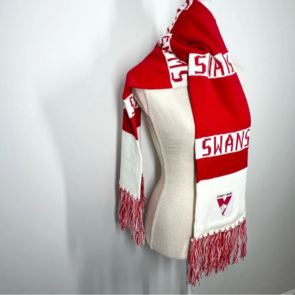 Sydney Swans AFL Football Aussie Traditional Scarf Tassels